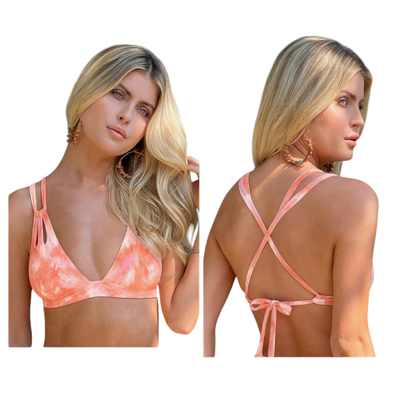 BECCA Other - NWOT BECCA by Rebecca Virtue Womens Tie-Dye Ribbed Swim Top Sz M